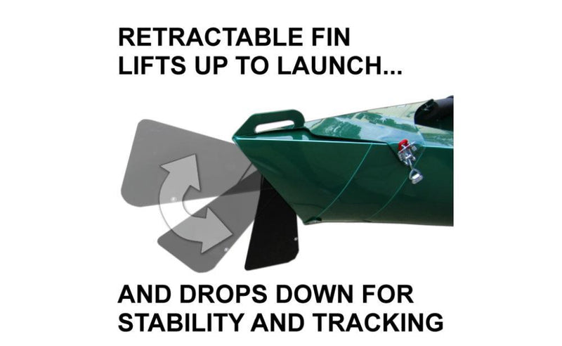 retractable kayak skeg tracking fin